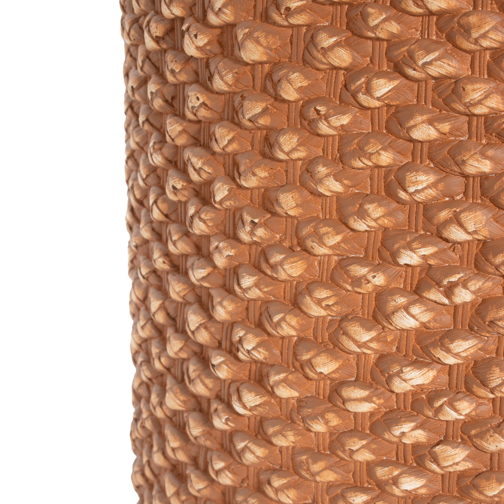 Evie Outdoor Patio Round MGO Side Table, Brown