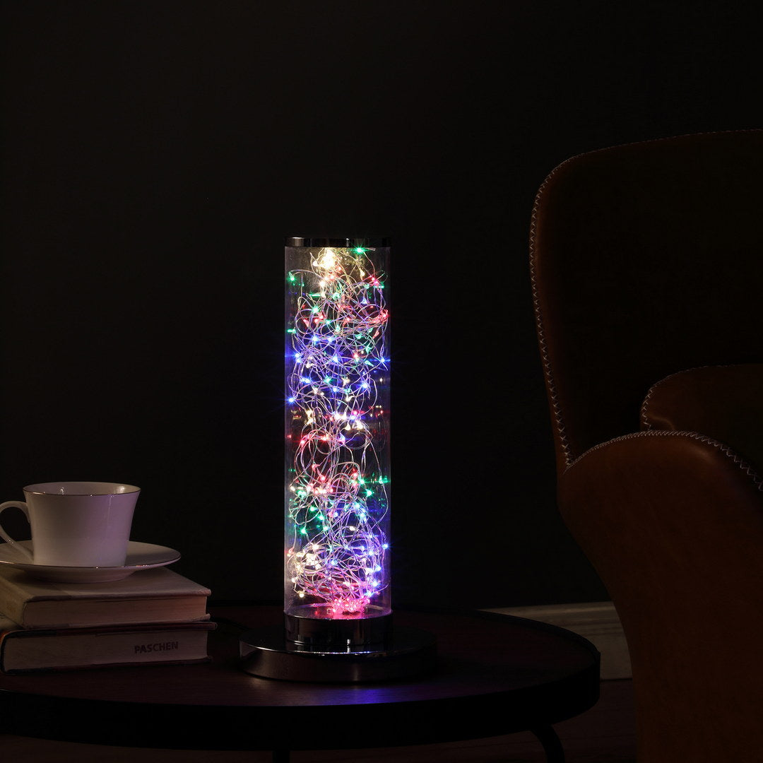 13-Inch Exposed Multi-Colored Rope LED Namiri Column Table Lamp
