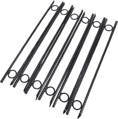 Rebar stake with loop 12pcs Grip Rebar 3/8x 18 Inch Steel Durable Heavy Duty Tent Canopy Ground Stakes with Angled Ends and 1 Inch Loops for Campsites and Canopies