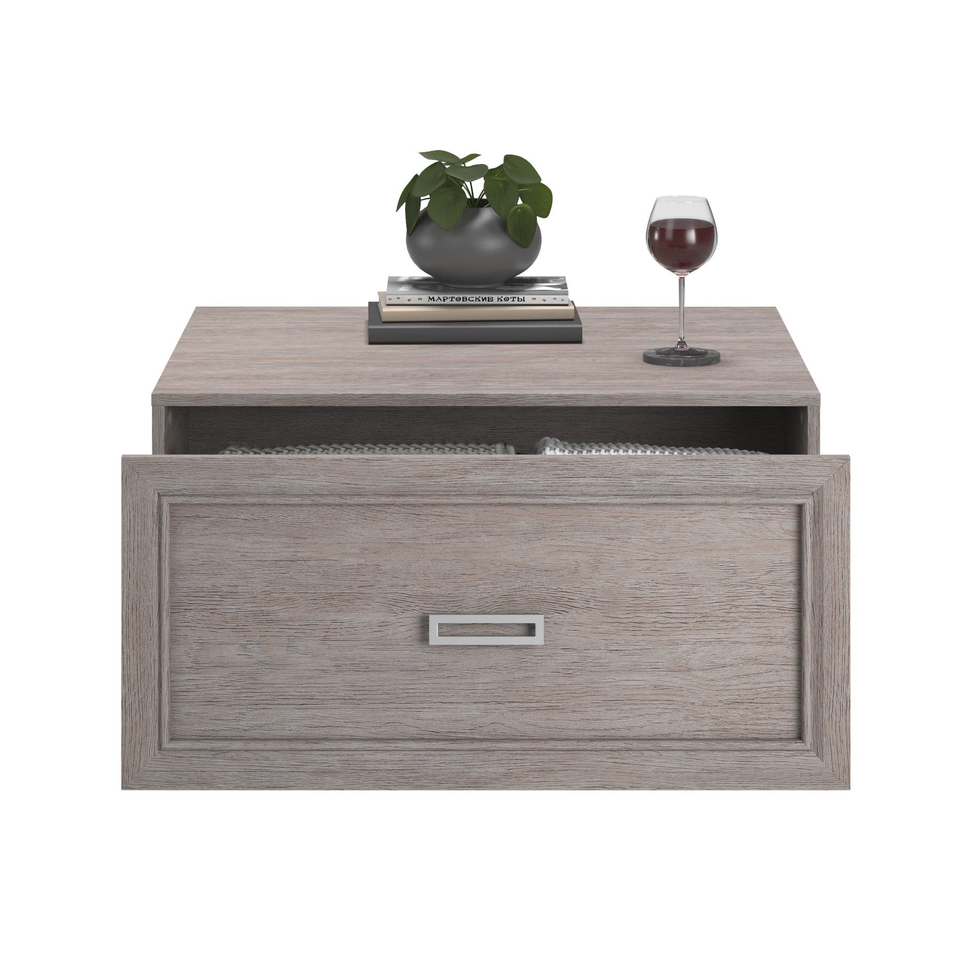Coffee Table with Elegant Design, Medium Gray finish