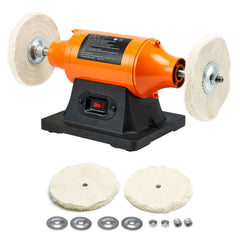 8" Bench Buffer Polisher 3/4 HP 3450RPM for Metal Jewelry Wood Polishing