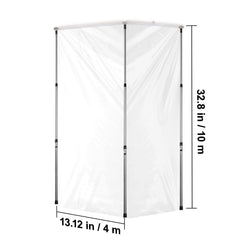 Dust Barrier Poles, Carry Bag, 10 Ft Poles with 4 Telescoping Poles, and 32.8x13.12 Ft Plastic Film, for Interior Decoration and Painting Projects