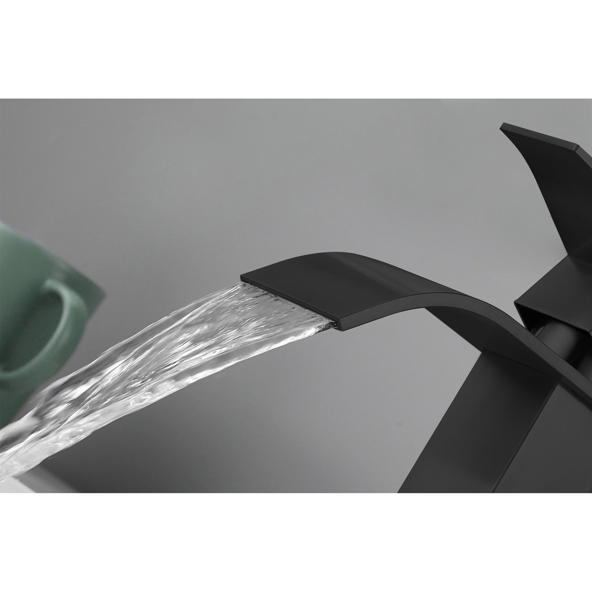 Waterfall Spout Single Handle Bathroom Sink Faucet
