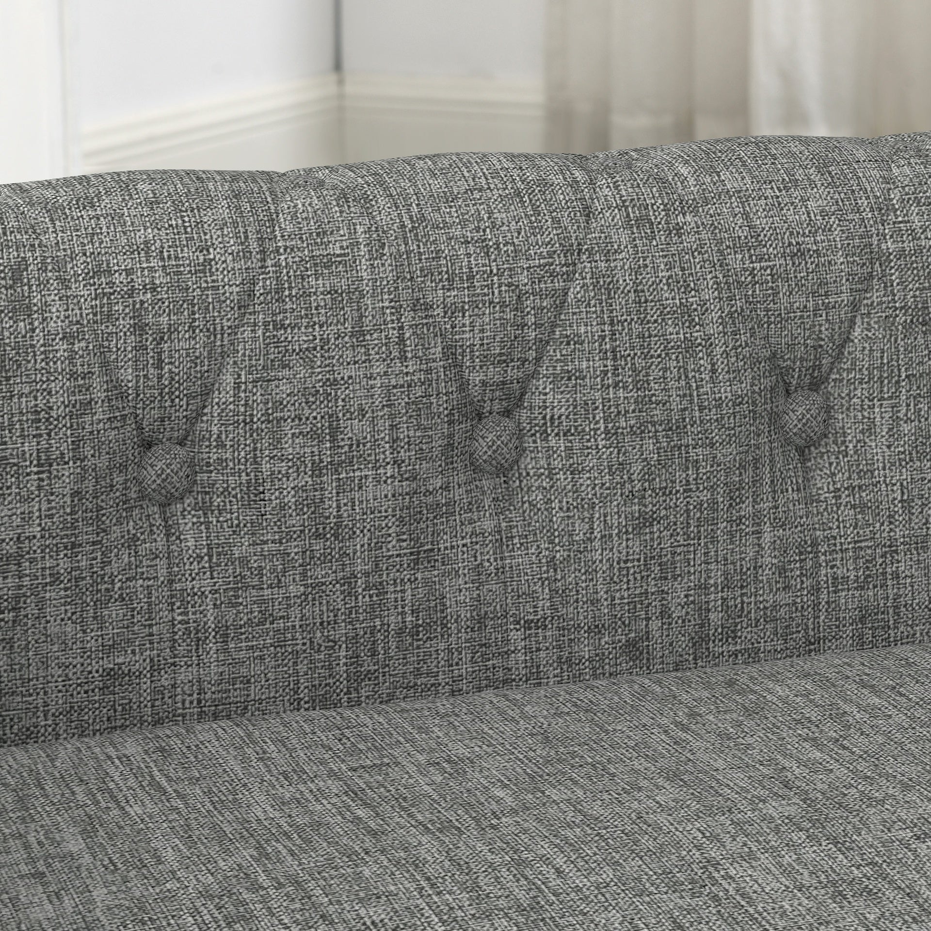 Elegant rectangular pet bed for small and medium-sized dogs, durable elevated dog sofa bed, comfortable dog sofa, modern and fashionable linen fabric dog sofa-Light grey