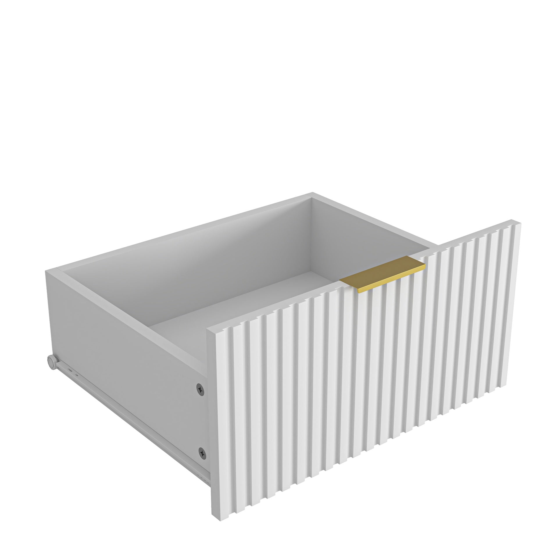 White 9 Drawer Dresser, 63" Large Deep Chest of Drawers, Wooden Dresser Storage Cabinet with 9 Drawers for Bedroom, Long Dressers for Living Room, Hallway, Drawer panel with wavy patterns