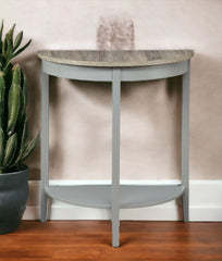 Justino Natural Oak & Gray Finish Console Table
