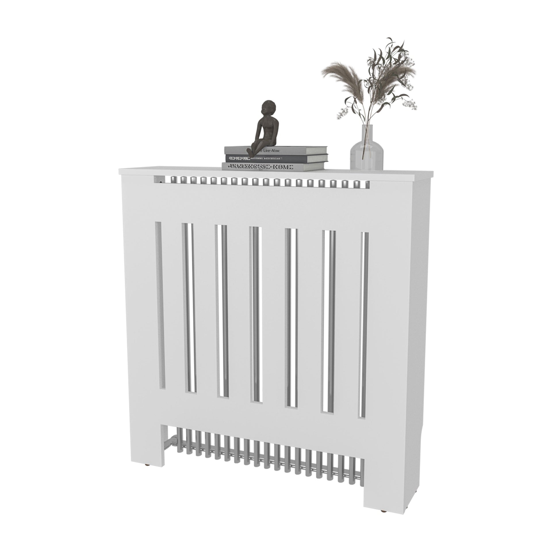 FM FURNITURE Rio Radiator Cover with Storage, Space,Saving Design, White