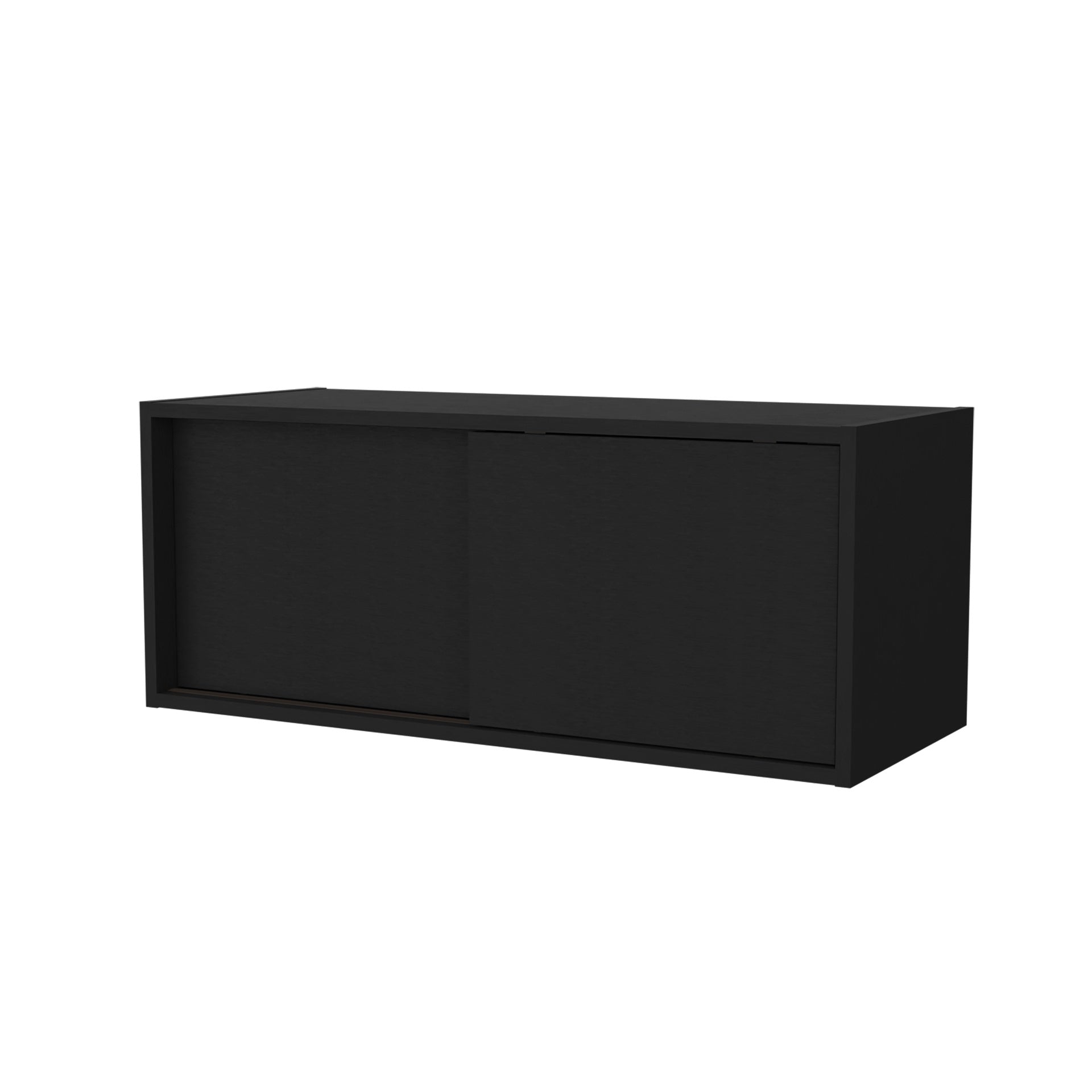 Anegam Floating Cabinet with Sliding Door, Black