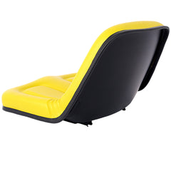 Deluxe Mower Tractor Seat Compatible with John Deere, Kubota, Allis-Chalmers, Bobcat, Case-IH, Ford New Holland, White, Oliver, Mpl, Moline, Massey Ferguson High Back ,with slide (Yellow)