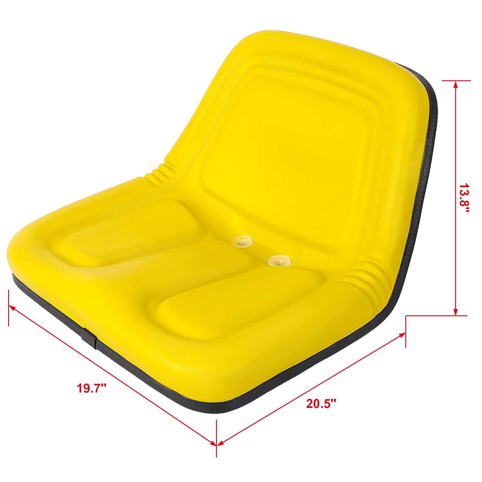 Deluxe Mower Tractor Seat Compatible with John Deere, Kubota, Allis-Chalmers, Bobcat, Case-IH, Ford New Holland, White, Oliver, Mpl, Moline, Massey Ferguson High Back ,with slide (Yellow)