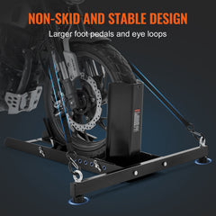 Motorcycle Wheel Chock Upright, 1800 lbs Capacity, Heavy-duty Steel Motorcycle Front Wheel Stand with 6 Adjustable Holes, For 15"-22" Off-Road Motorcycles, Standard Motorcycles