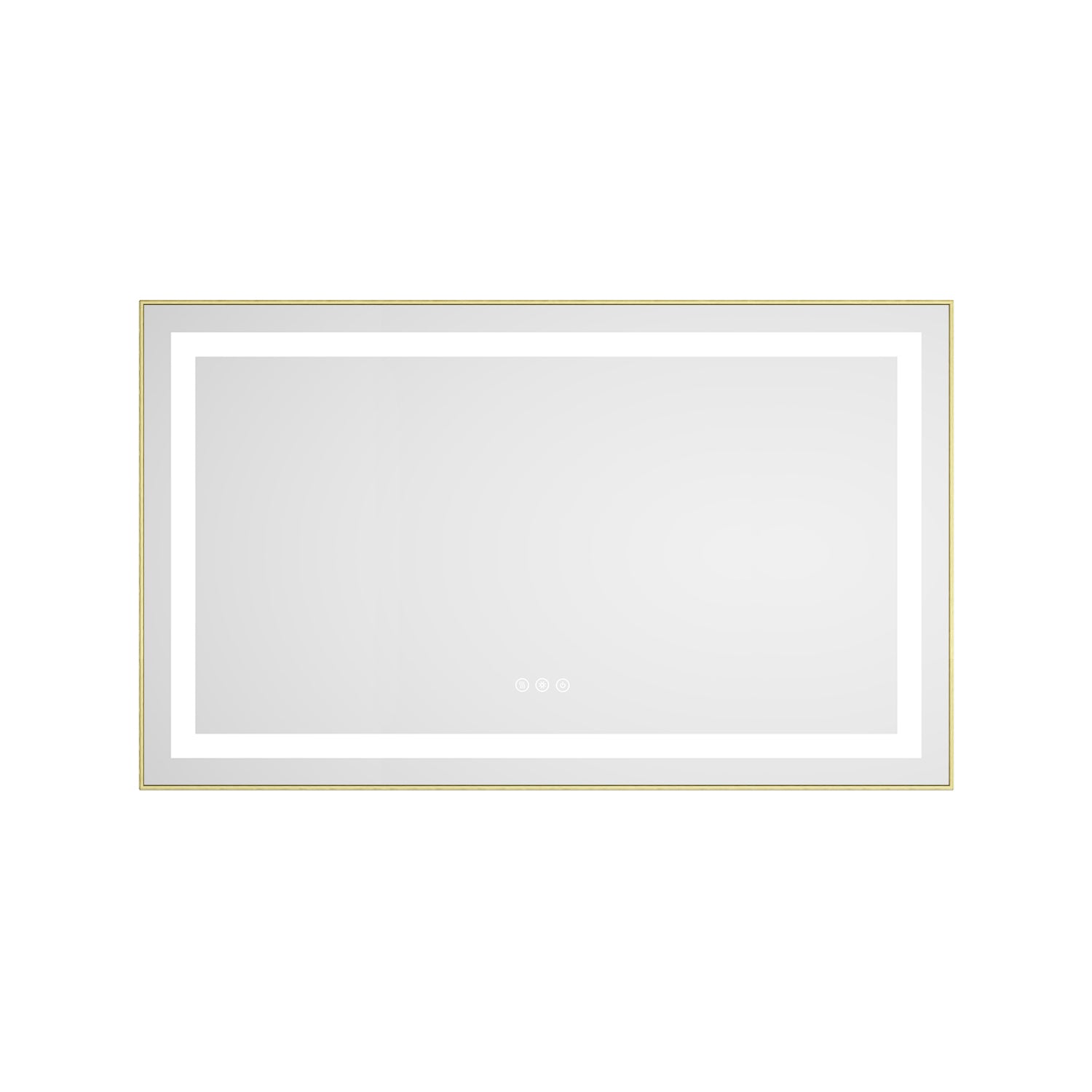 40 x 24 Inch LED Bathroom Mirror with Front and Backlight, Wall Mounted Vanity Mirror with Aluminum Frame, Anti-Fog, Memory, 3 Colors, Stepless Dimmable