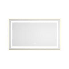 40 x 24 Inch LED Bathroom Mirror with Front and Backlight, Wall Mounted Vanity Mirror with Aluminum Frame, Anti-Fog, Memory, 3 Colors, Stepless Dimmable