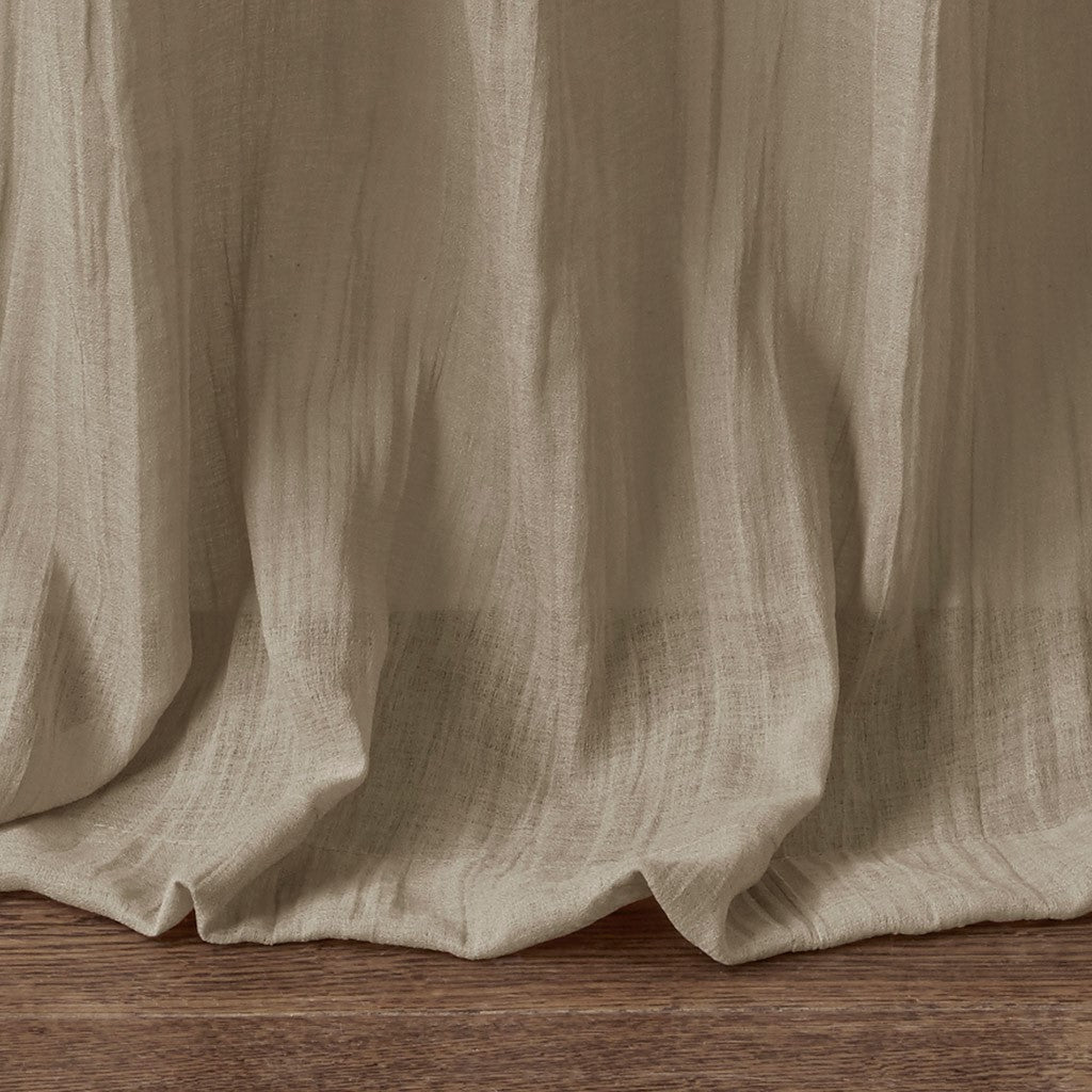 Solid Crushed Curtain Panel Pair(2 Pcs Window Panels)