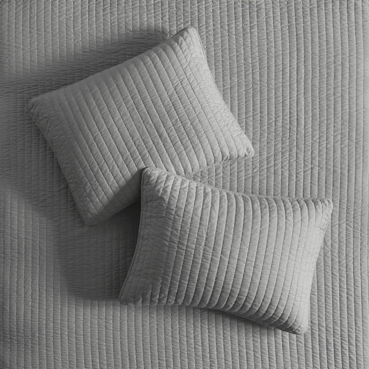 2 Piece Quilt Set Grey Twin/Twin XL