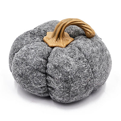 Set of 3, 8.3x8.3x5.5" Gray Pumpkin, Pumpkin Ornament Decor for Holiday Harvest Festival Fall Festival & Thanksgiving