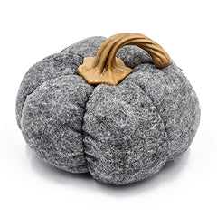 Set of 3, 8.3x8.3x5.5" Gray Pumpkin, Pumpkin Ornament Decor for Holiday Harvest Festival Fall Festival & Thanksgiving
