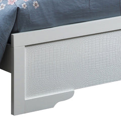 Elegant Silver Champagne Queen Bed