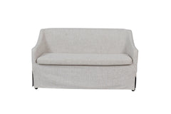 Slip Covered Settee with Casters