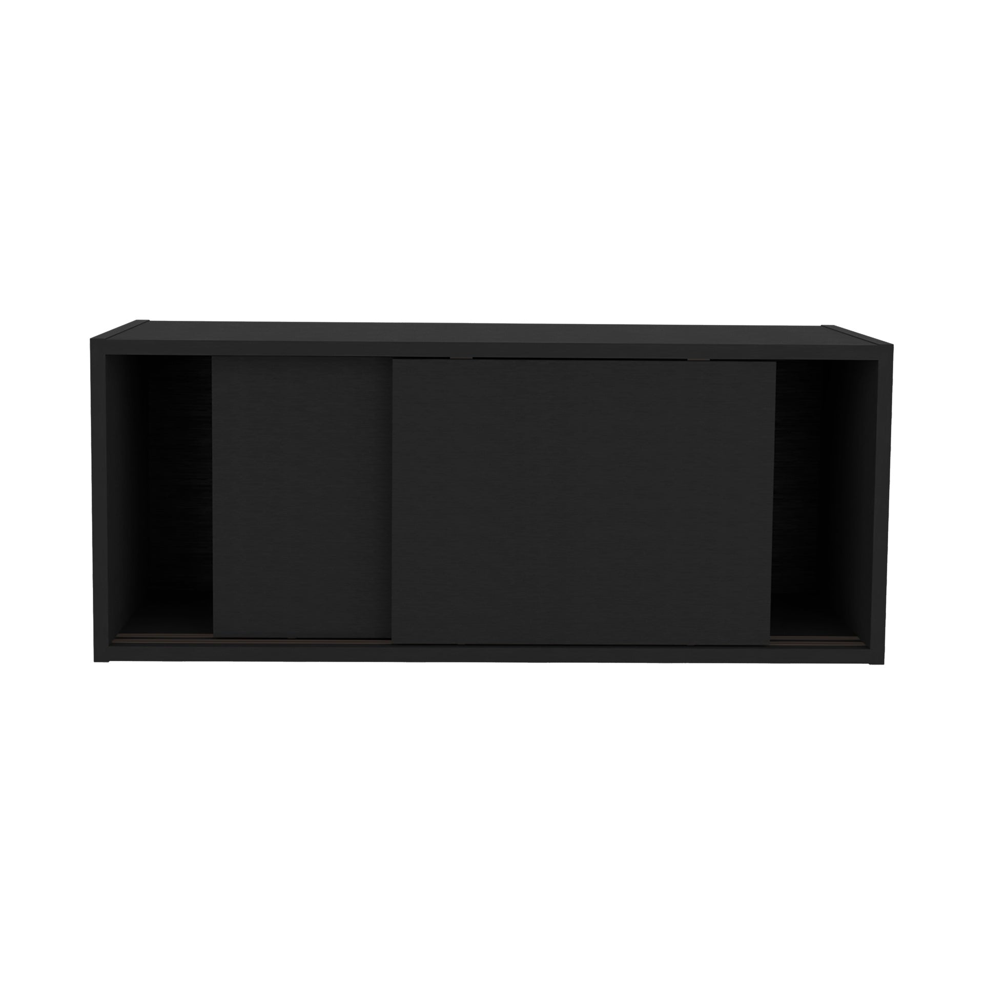 Wall Cabinet 13" H, 2 Sliding doors, 1 Shelf, Black