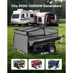 Generator Cover Universal Waterproof Cover 420D 34x26x21in for 3500-12000W