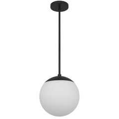 10 inch Diameter Etched White Glass Globe Integrated LED Pendant