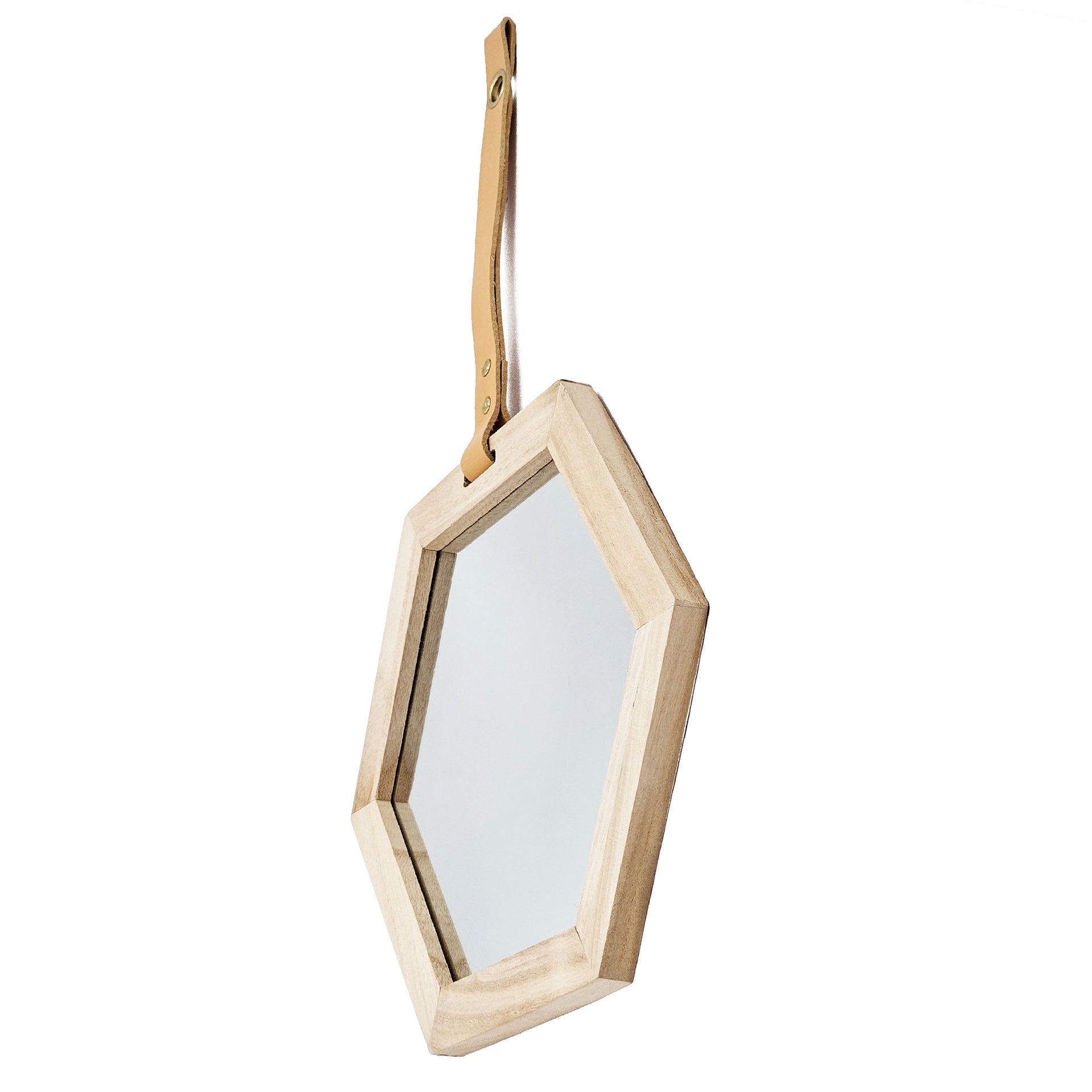 Harlan Hexagon Mirror, 2 Pieces Wall Accent, 11x10"