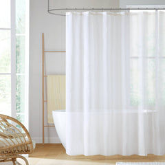 1-Piece 72x84" Sheer Shower Curtain,White