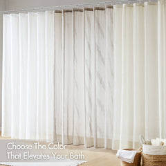 1-Piece 72x84" Sheer Shower Curtain,White