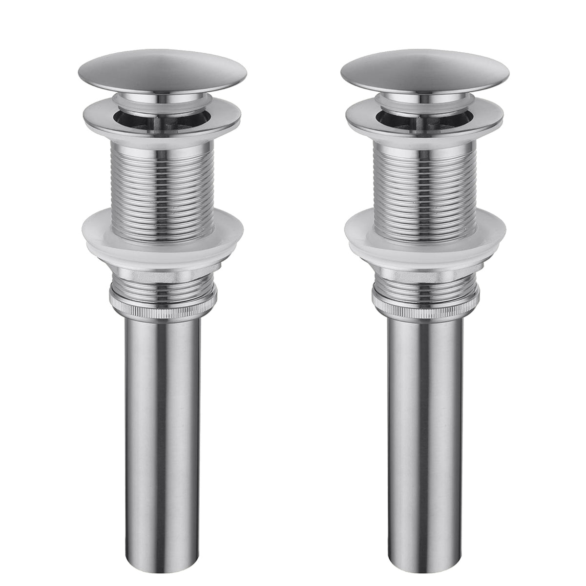 2 Pcs Bathroom Sink Drain without Overflow, Vessel Sink Lavatory Vanity Pop Up Drain Stopper, 304 Stainless Steel