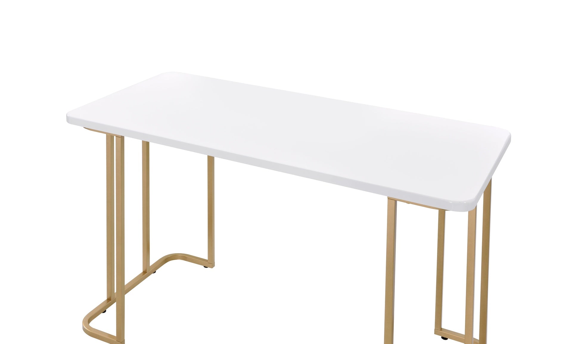 Estie White & Gold Finish Writing Desk
