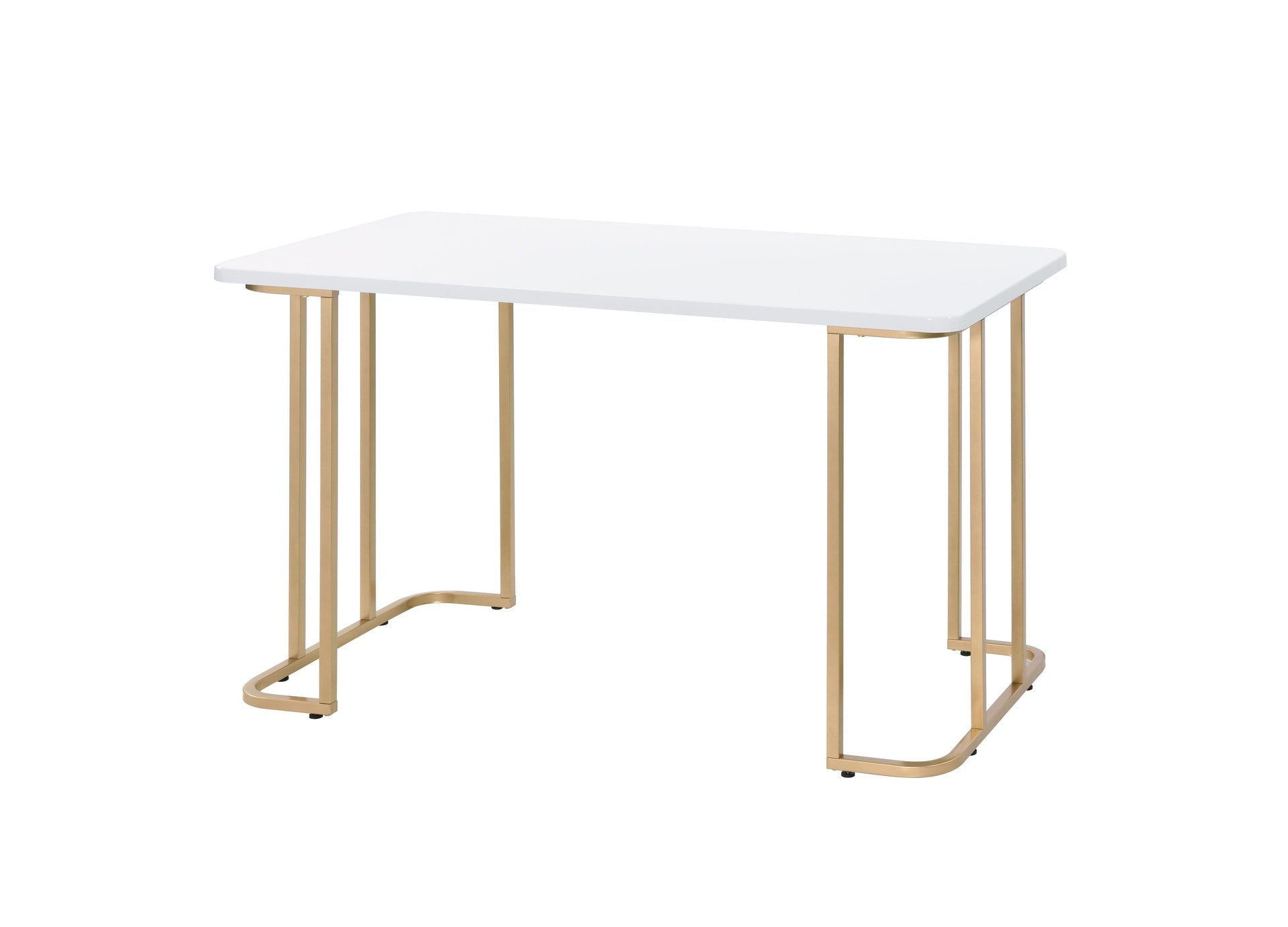 Estie White & Gold Finish Writing Desk