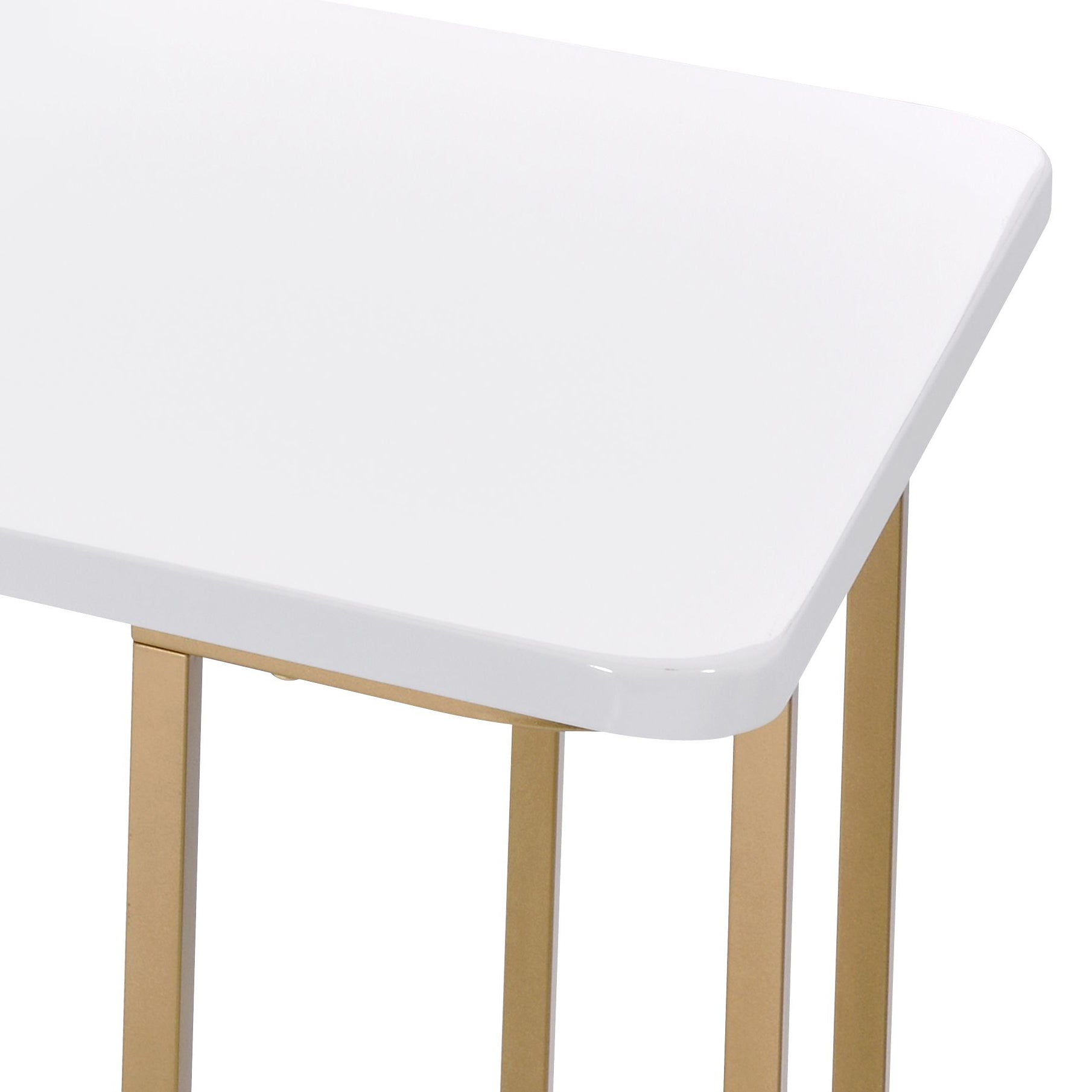 Estie White & Gold Finish Writing Desk