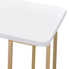 Estie White & Gold Finish Writing Desk