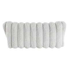 Luxurious Corduroy Upholstered Swivel Glider Reclining Chair Gray Modern Living Room Furniture 1pc Plush Comfort Matching Pillows