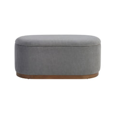 Lift Top Storage Bench Foam Cushioned Seat Gray Corduroy Fabric Upholstery 1pc