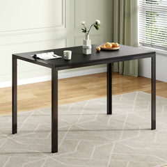 Dining Table for 4-6 Person,47" Rectangular Wooden Dining Table Top and Metal Frame for Home Kitchen Dining Desk