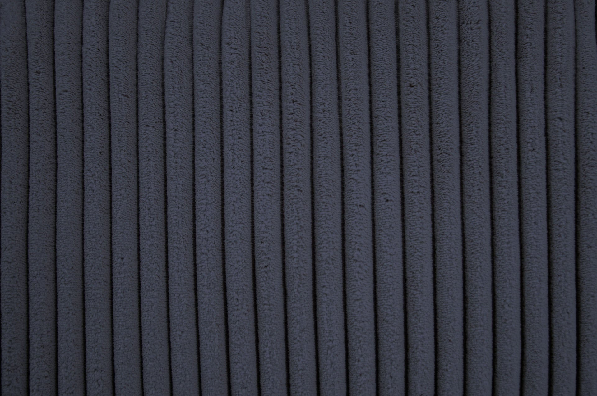 3-Piece Corduroy Sectional Set in Dark Gray