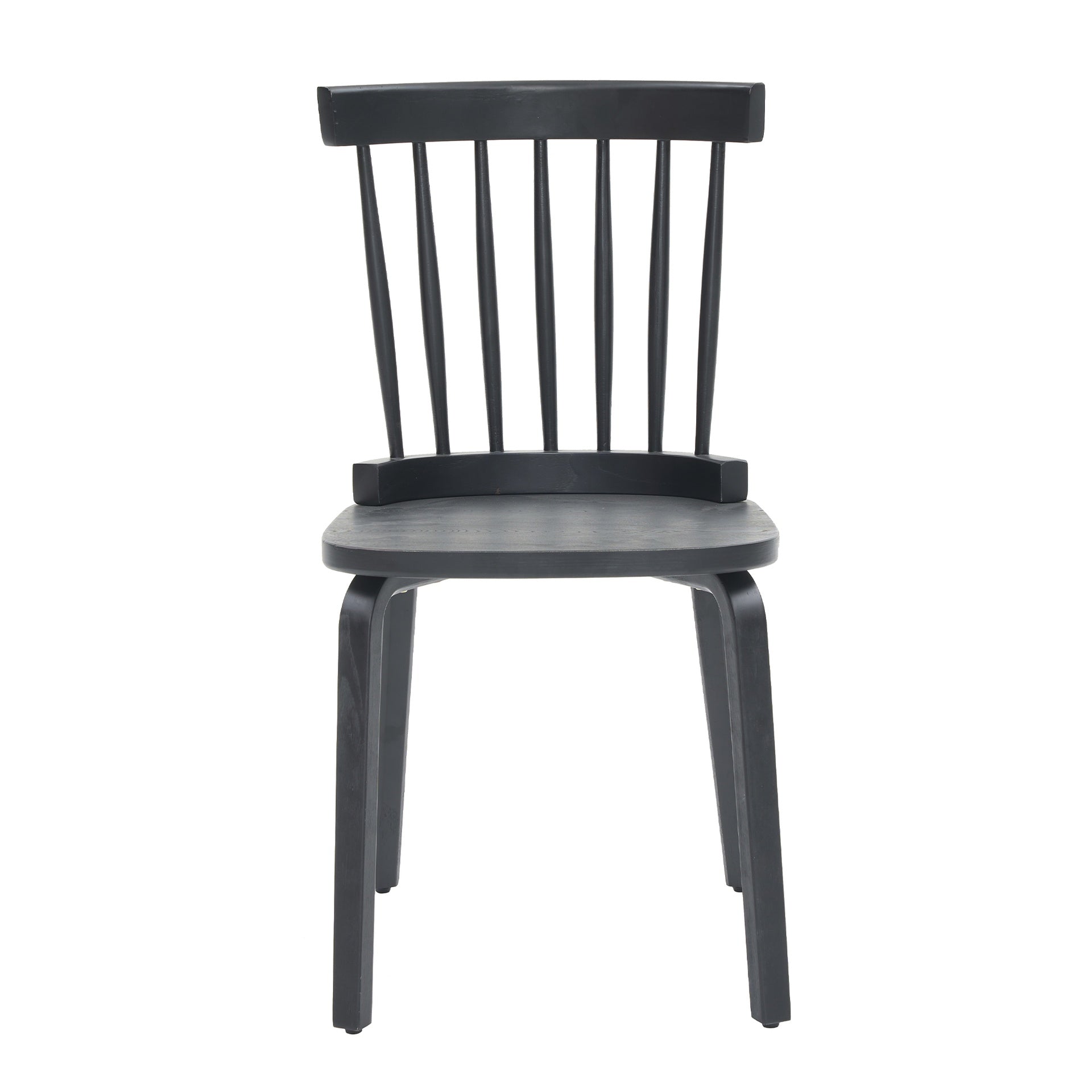 Windsor Dining Chairs Set of 4,Wood Farmhouse Spindle Back, Widen Seat, Mid-Century Modern French Country Style, for Living Room Restaurant, Black