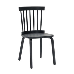 Windsor Dining Chairs Set of 4,Wood Farmhouse Spindle Back, Widen Seat, Mid-Century Modern French Country Style, for Living Room Restaurant, Black