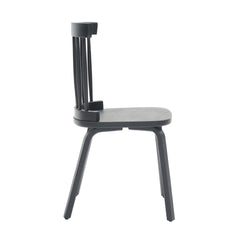 Windsor Dining Chairs Set of 4,Wood Farmhouse Spindle Back, Widen Seat, Mid-Century Modern French Country Style, for Living Room Restaurant, Black