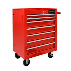 7 DRAWERS MULTIFUNCTIONAL TOOL CART WITH WHEELS-RED