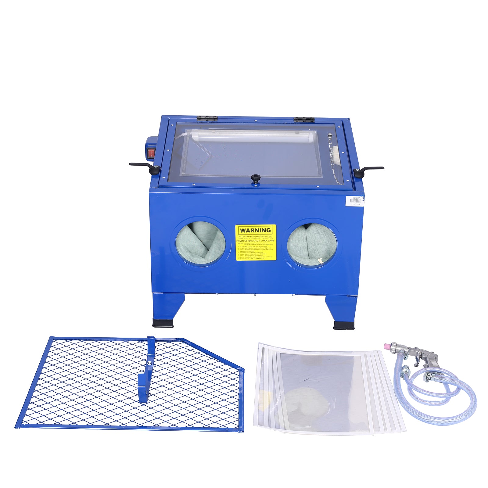 Bench Top Portable Sand Blaster Cabinet Kit 25gallon,sanblasting cabinet 80psi