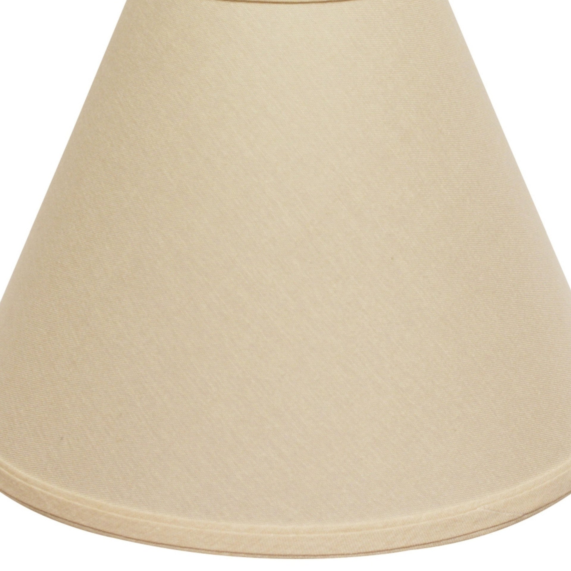 Deep Cone Hardback Lampshade with Washer Fitter, Beige Color Fabric Lampshade for Table Lamps, Natural Linen, 6" Top x 19" Bottom x 13" Height