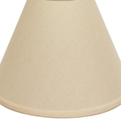 Deep Cone Hardback Lampshade with Washer Fitter, Beige Color Fabric Lampshade for Table Lamps, Natural Linen, 6" Top x 19" Bottom x 13" Height