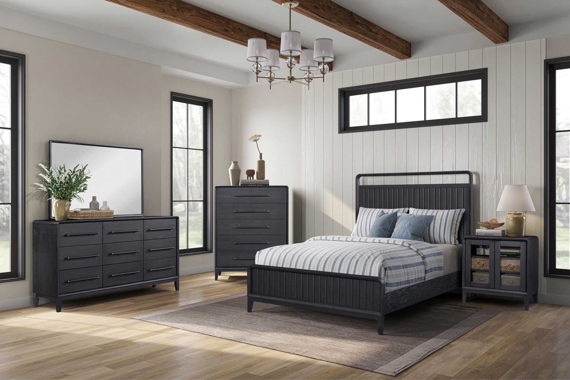 5 Drawer Chest in Peppercorn Finish