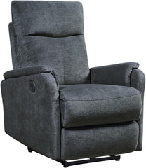 Kai Modern Contemporary Power Recliner Blue with USB Charger