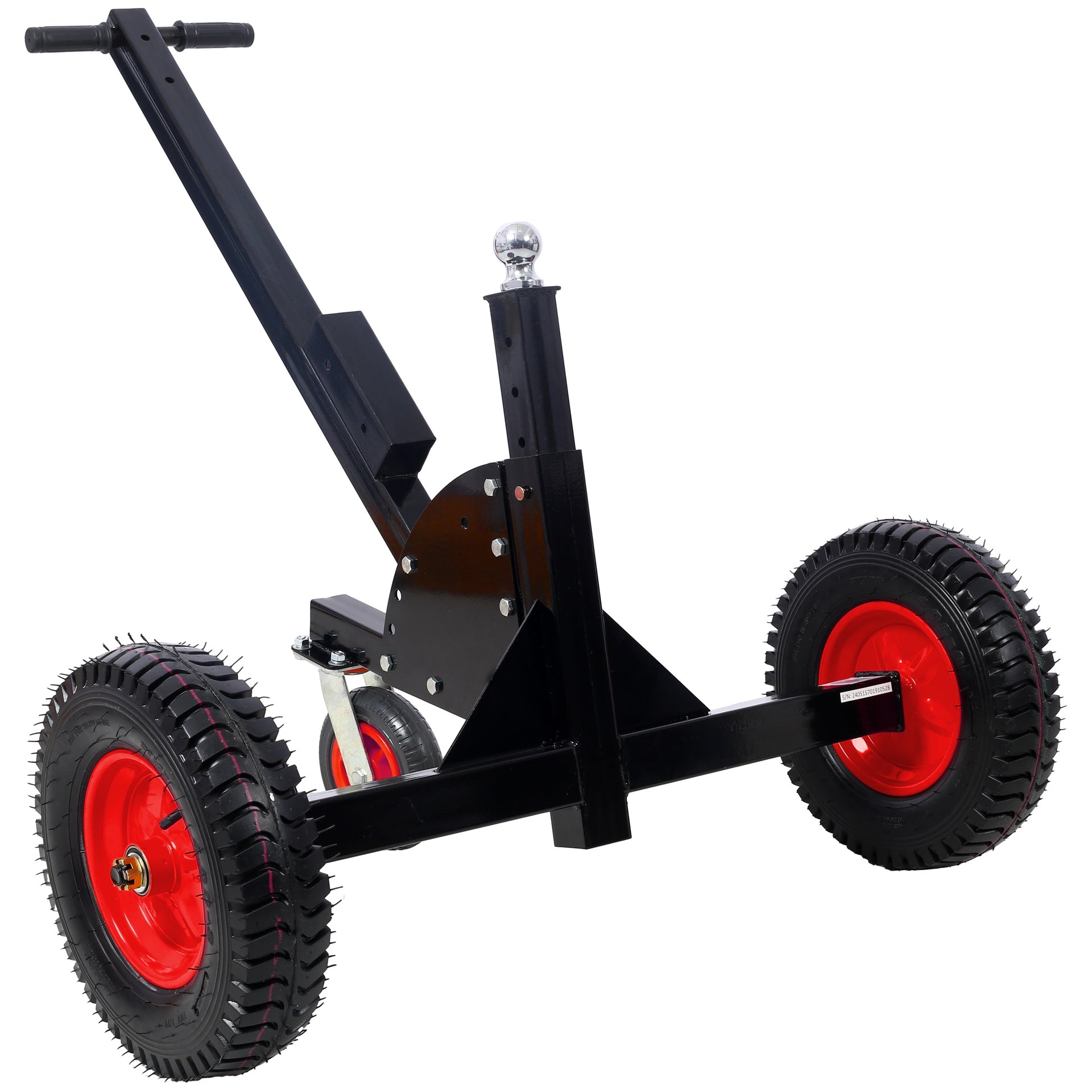 2-in-1 Heavy Duty 1,500lbs Trailer Dolly Load Capacity, Trailer Mover 2" Hitch Ball, 24''-35.4'' Adjustable Height Trailer RV Boat
