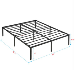 Queen Size Bed Frame , Heavy Duty Metal Bed Frame , Quick & Easy Assembly, No Noise, Black
