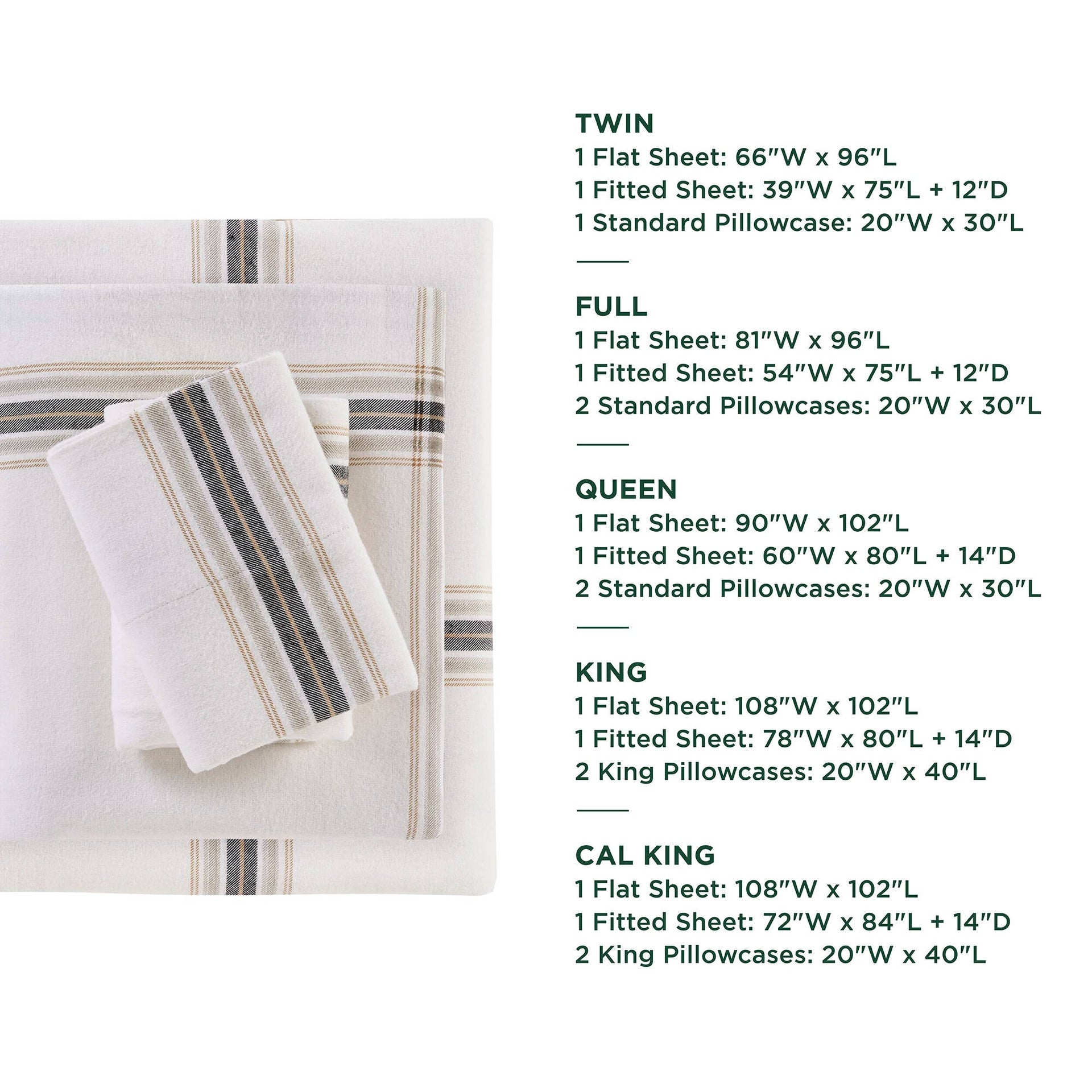 4-Piece Cal King Sheet Set,Tan Plaid